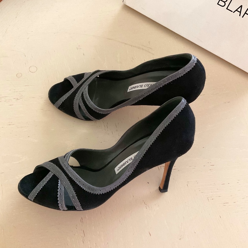 Manolo Blahnik Leather Heels Size 38